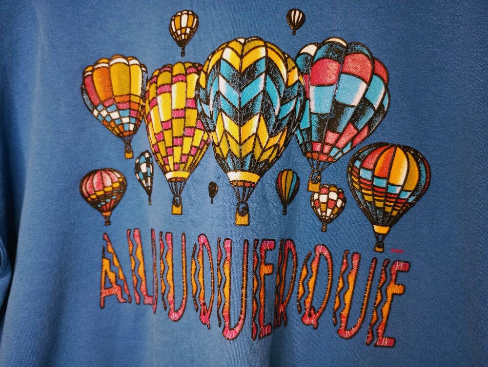 VTG 90s Albuquerque Hot Air Balloon Fiesta Souvenir Crewneck Gorpcore Large